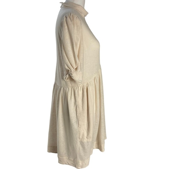 FREE People Beach Linen Puff Sleeve Mini Dress XS - Picture 2 of 11